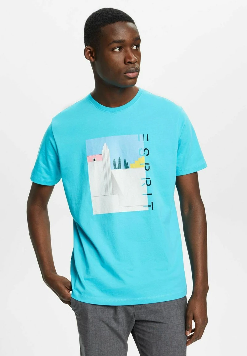 ESPRIT MIT FRONTPRINT - T-Shirt Print - Aqua Green 3 ESPRIT MIT FRONTPRINT - T-Shirt Print - Aqua Green