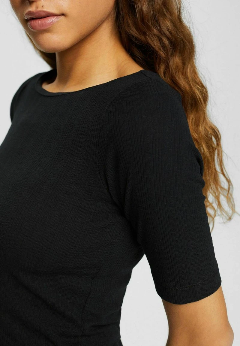 ESPRIT POINTELLE - T-Shirt Basic - Black 6 ESPRIT POINTELLE - T-Shirt Basic - Black – Bild 4