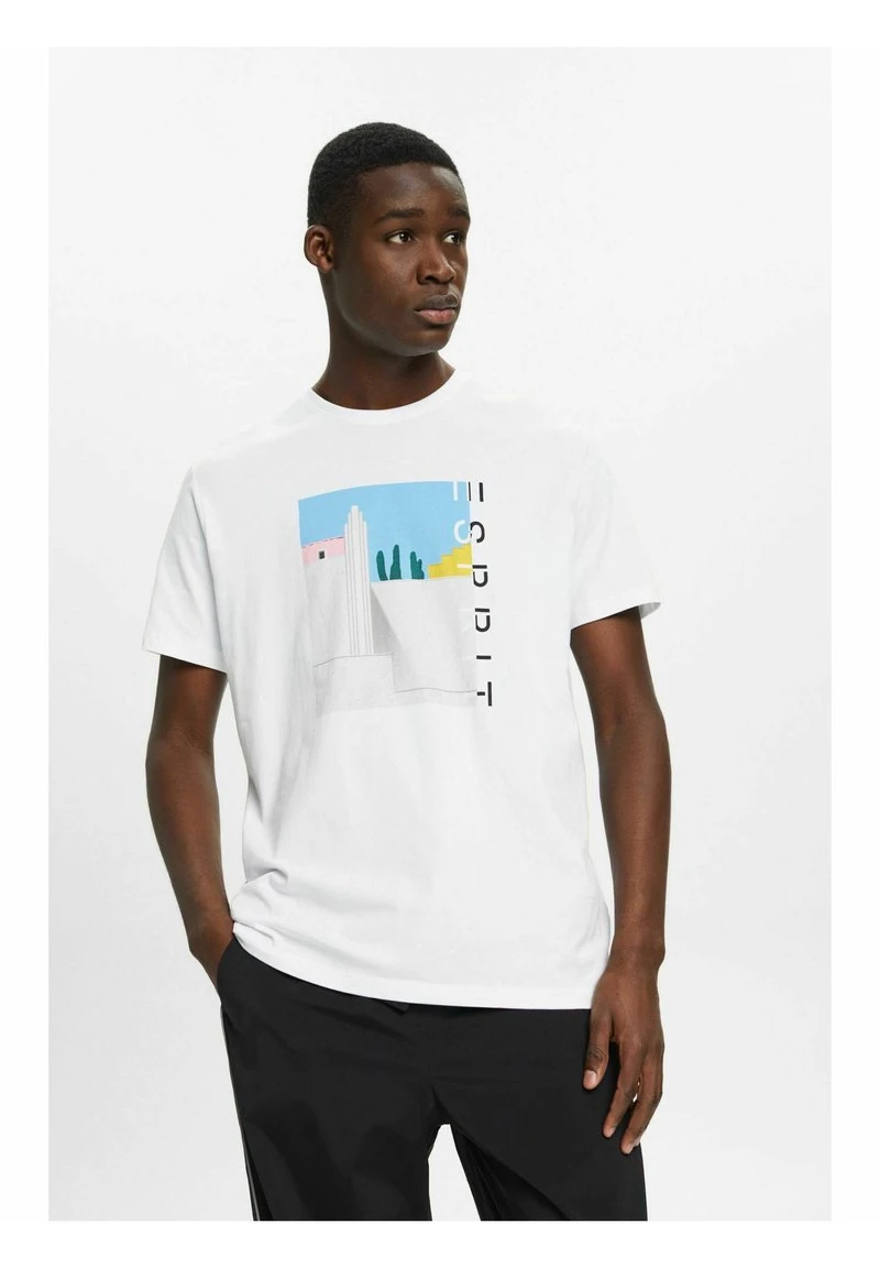 ESPRIT MIT FRONTPRINT - T-Shirt Print - White 3 ESPRIT MIT FRONTPRINT - T-Shirt Print - White