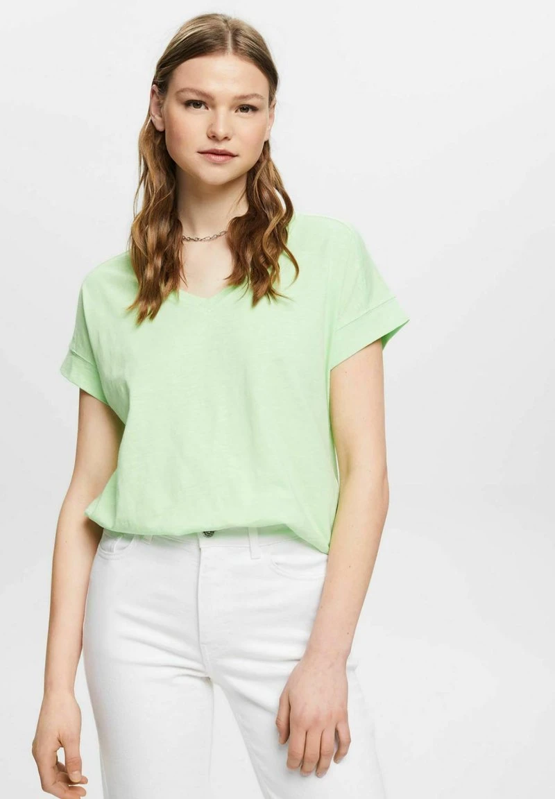ESPRIT MIT V AUSSCHNITT - T-Shirt Basic - Citrus Green 3 ESPRIT MIT V AUSSCHNITT - T-Shirt Basic - Citrus Green