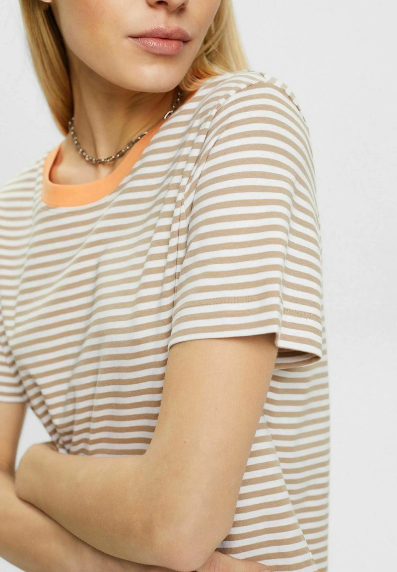 ESPRIT STRIPED CORE - T-Shirt Print - Taupe 6 ESPRIT STRIPED CORE - T-Shirt Print - Taupe – Bild 4