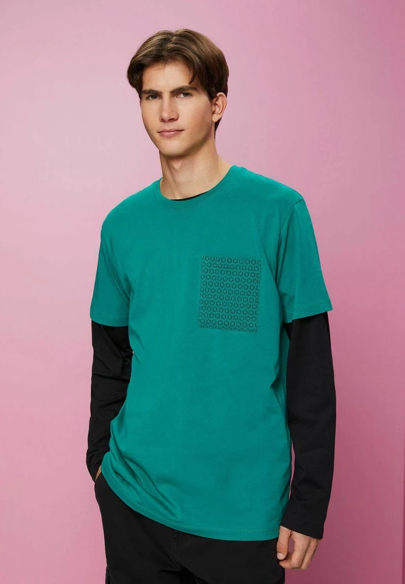 ESPRIT MIT BRUSTTASCHE - T-Shirt Print - Emerald Green 4 ESPRIT MIT BRUSTTASCHE - T-Shirt Print - Emerald Green – Bild 2