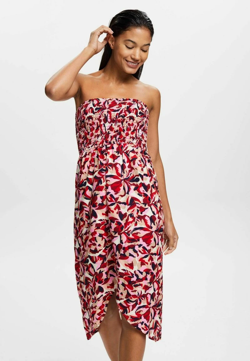 ESPRIT GESMOKTES MINI SCHLA - Freizeitkleid - Dark Red 3 ESPRIT GESMOKTES MINI SCHLA - Freizeitkleid - Dark Red