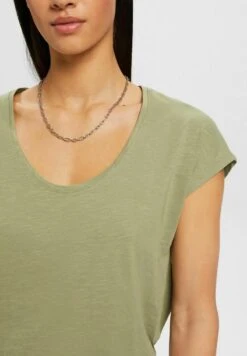 Edc By Esprit MIT U BOOTAUSSCHNITT - T-Shirt Basic - Light Khaki 11 Edc By Esprit MIT U BOOTAUSSCHNITT - T-Shirt Basic - Light Khaki -Esprit 0f2551d5df474f399446c58e763bcbe1