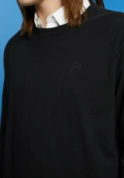 ESPRIT LONGSLEEVE MIT DELFINPRINT - Langarmshirt - Black -Esprit 11020916f4e3476299859d72b955b412