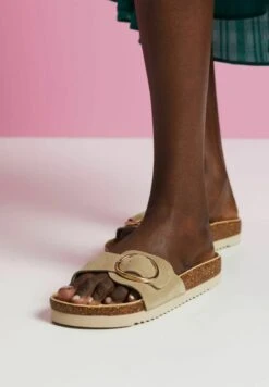 ESPRIT MIT SCHNALLE - Pantolette Flach - Light Beige