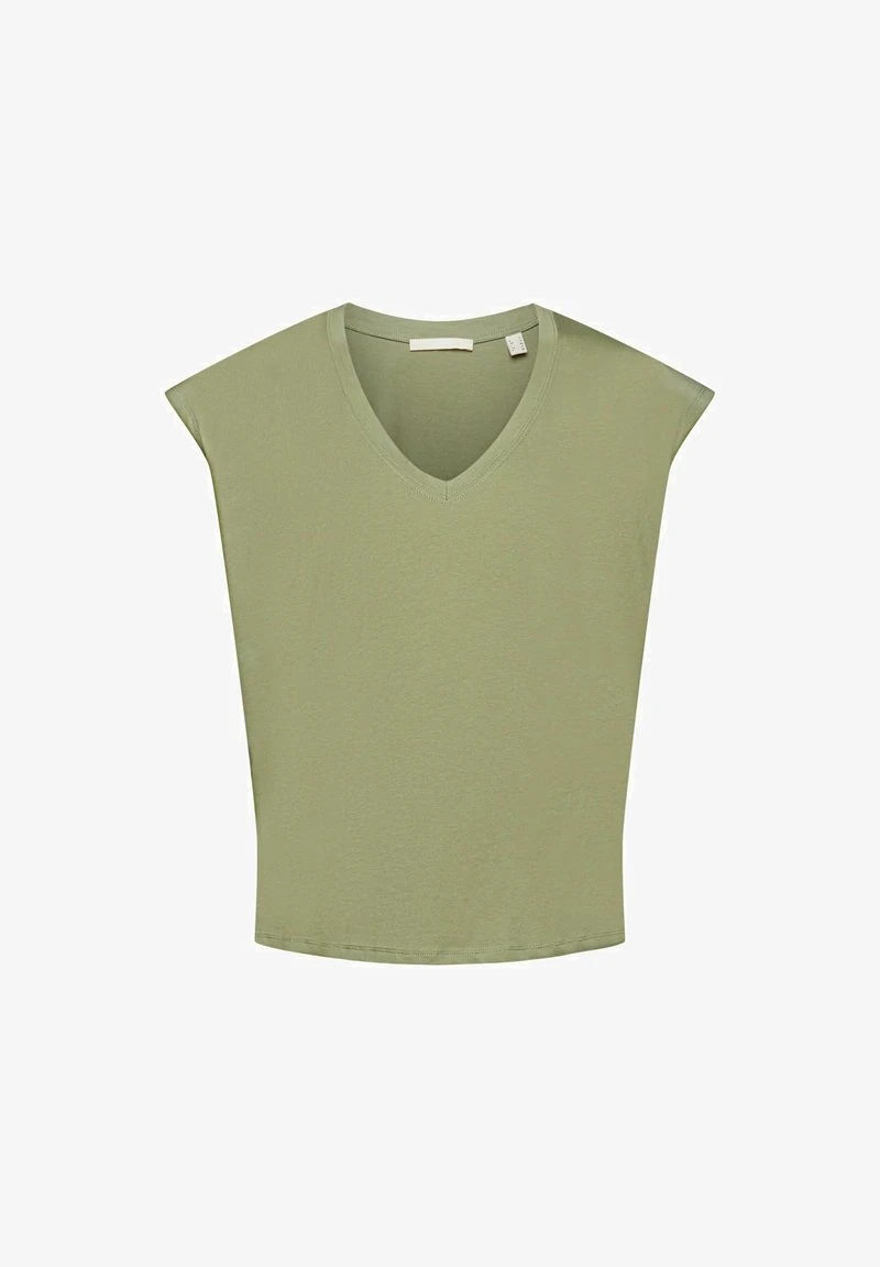 Edc By Esprit MIT V AUSSCHNITT - T-Shirt Basic - Light Khaki 7 Edc By Esprit MIT V AUSSCHNITT - T-Shirt Basic - Light Khaki – Bild 5