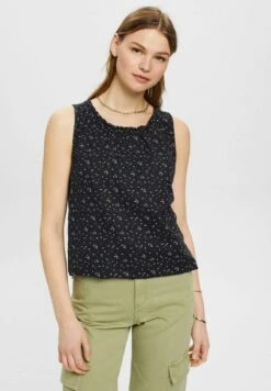 Edc By Esprit MIT FLORALEM PRINT - Bluse - Black