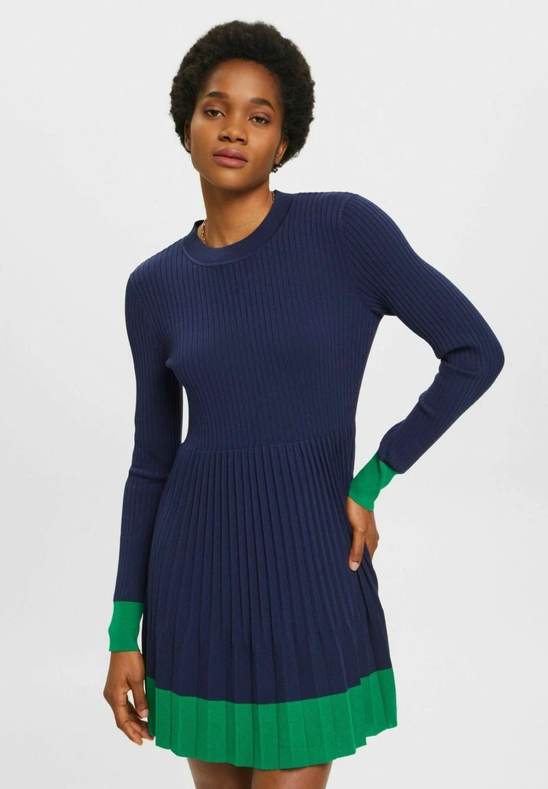 ESPRIT MIT RUNDHALS - Strickkleid - Dark Blue 3 ESPRIT MIT RUNDHALS - Strickkleid - Dark Blue