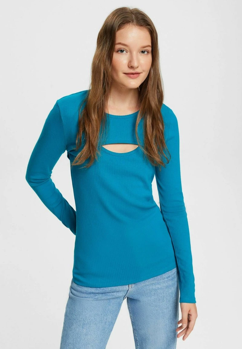 Edc By Esprit LONGSLEEVE - Langarmshirt - Teal Blue 3 Edc By Esprit LONGSLEEVE - Langarmshirt - Teal Blue