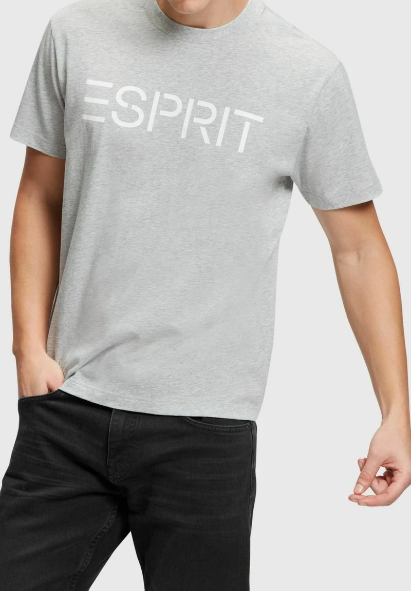 ESPRIT MIT LOGO - T-Shirt Print - Light Grey 3 ESPRIT MIT LOGO - T-Shirt Print - Light Grey
