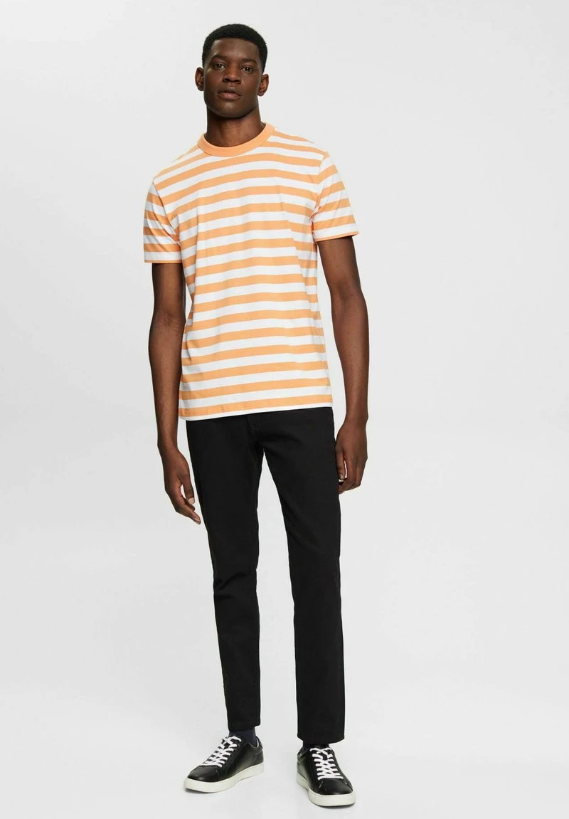 ESPRIT GESTREIFTES MIT RUNDHALSAUSSCHNITT - T-Shirt Print - Golden Orange 4 ESPRIT GESTREIFTES MIT RUNDHALSAUSSCHNITT - T-Shirt Print - Golden Orange – Bild 2