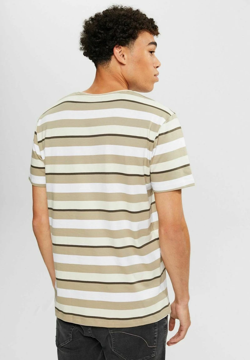 Edc By Esprit MIT STREIFENMUSTER - T-Shirt Print - Cream Beige 5 Edc By Esprit MIT STREIFENMUSTER - T-Shirt Print - Cream Beige – Bild 3