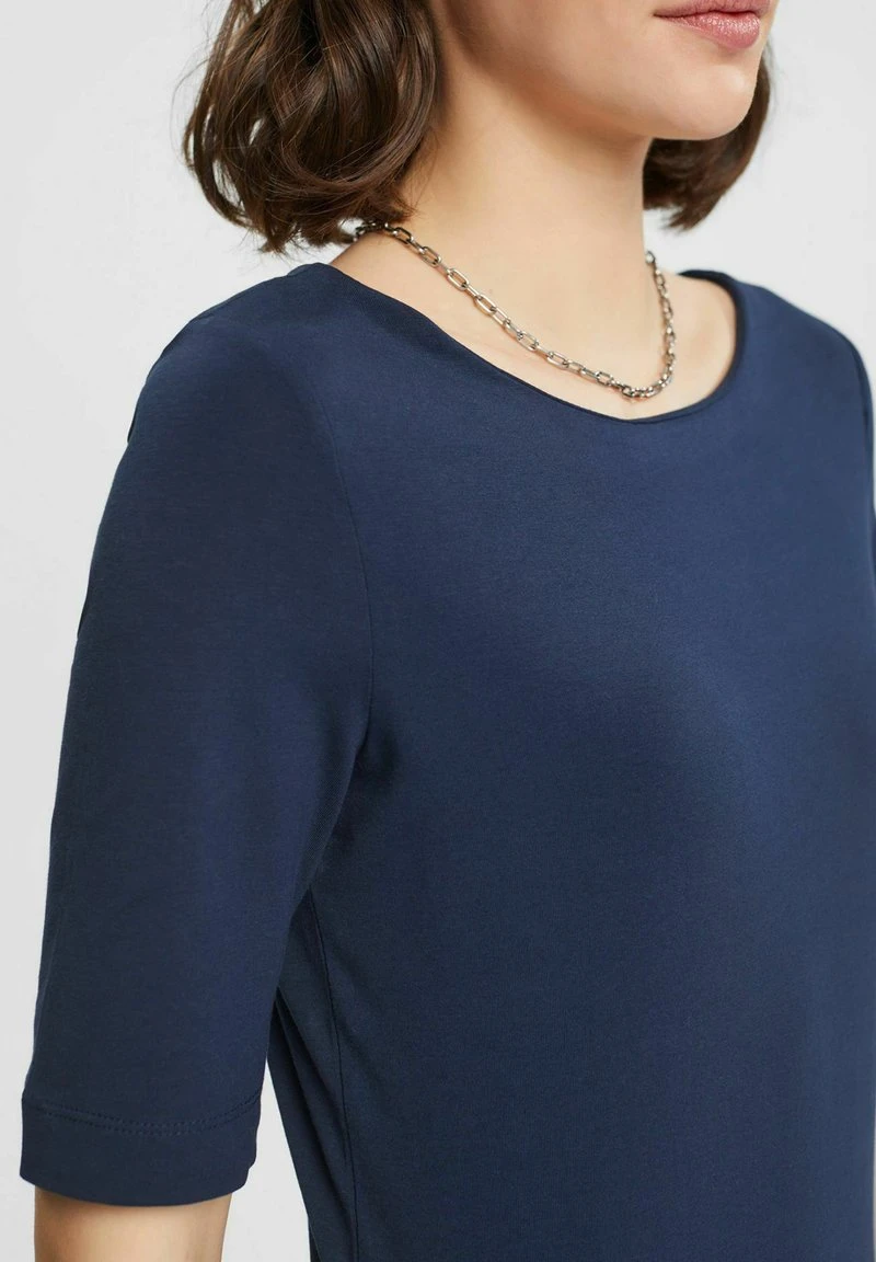 ESPRIT MIT U-BOOT-AUSSCHNITT - T-Shirt Basic - Navy 6 ESPRIT MIT U-BOOT-AUSSCHNITT - T-Shirt Basic - Navy – Bild 4