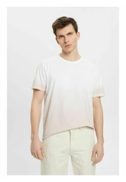 Edc By Esprit ZWEIFARBIG BLASS GEFÄRBTES - T-Shirt Print - White