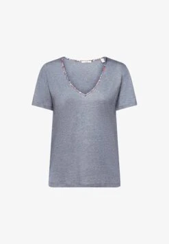 ESPRIT MIT GEBLÜMTEM V AUSSCHNITT - T-Shirt Print - Navy 12 ESPRIT MIT GEBLÜMTEM V AUSSCHNITT - T-Shirt Print - Navy -Esprit 297063b9d9914bb5bc7b3c45c32b9097