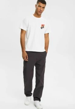 ESPRIT AMBIGRAM CHEST - T-Shirt Print - White