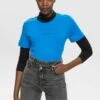 Edc By Esprit F AW - T-Shirt Basic - Blue 2 Edc By Esprit F AW - T-Shirt Basic - Blue -Esprit 2f264c0377934fd58c443777a7fb1084