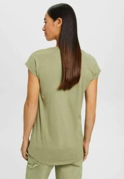 Edc By Esprit MIT U BOOTAUSSCHNITT - T-Shirt Basic - Light Khaki 10 Edc By Esprit MIT U BOOTAUSSCHNITT - T-Shirt Basic - Light Khaki -Esprit 3d7b312111564f86a1ab6d16d7dd7f7b