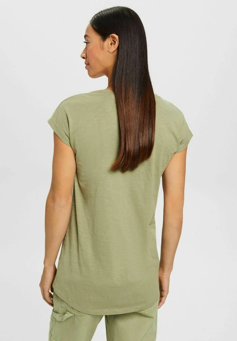 Edc By Esprit MIT U BOOTAUSSCHNITT - T-Shirt Basic - Light Khaki 5 Edc By Esprit MIT U BOOTAUSSCHNITT - T-Shirt Basic - Light Khaki – Bild 3