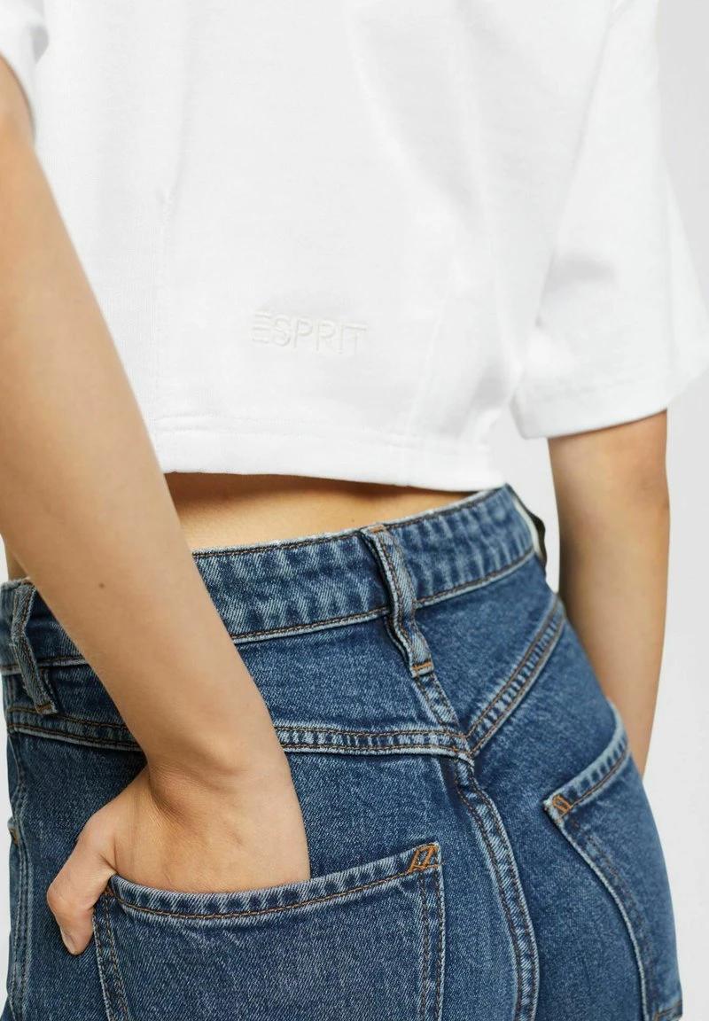 ESPRIT KURZ GESCHNITTENES MIT INDIGO-PRINT - T-Shirt Print - White 7 ESPRIT KURZ GESCHNITTENES MIT INDIGO-PRINT - T-Shirt Print - White – Bild 5