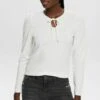 Edc By Esprit MIT KEYHOLE-DETAIL - Langarmshirt - Off White 1 Edc By Esprit MIT KEYHOLE-DETAIL - Langarmshirt - Off White -Esprit 46221373de264df1b4a98474847a3af4