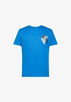 Edc By Esprit MIT PRINT AUF BRUSTHÖHE - T-Shirt Print - Blue -Esprit 4699959bf96f41caa9b8cfa7c64d3966
