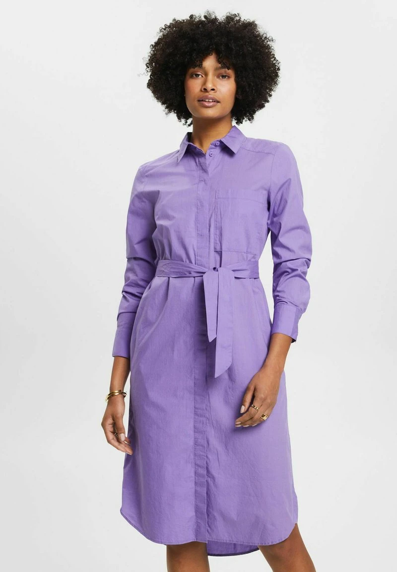 ESPRIT MIT BINDEGÜRTEL - Blusenkleid - Purple 3 ESPRIT MIT BINDEGÜRTEL - Blusenkleid - Purple