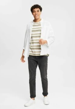 Edc By Esprit MIT STREIFENMUSTER - T-Shirt Print - Cream Beige 12 Edc By Esprit MIT STREIFENMUSTER - T-Shirt Print - Cream Beige -Esprit 4c116e48f21140b6abea20edb71a46cc