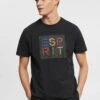 ESPRIT MIT LOGO-APPLIKATION - T-Shirt Print - Black 1 ESPRIT MIT LOGO-APPLIKATION - T-Shirt Print - Black -Esprit 5102ac5461184950847108c253b6b772