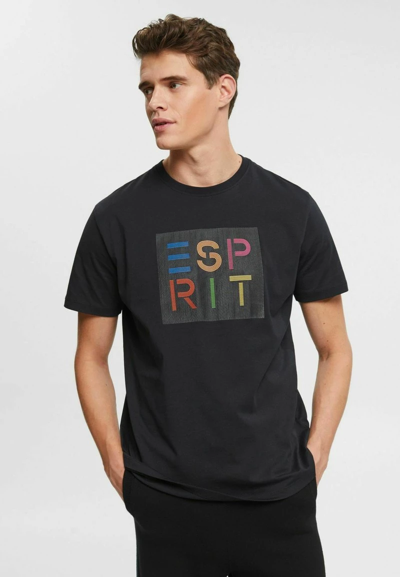 ESPRIT MIT LOGO-APPLIKATION - T-Shirt Print - Black 3 ESPRIT MIT LOGO-APPLIKATION - T-Shirt Print - Black