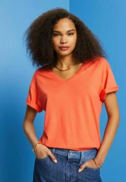 ESPRIT T-Shirt Basic - Coral Orange -Esprit 520413e67b19492a9a2dcf25609f36aa