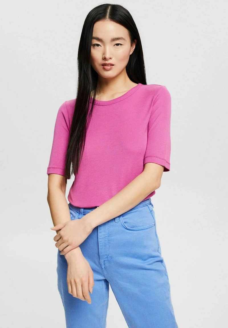 ESPRIT T-Shirt Basic - Pink Fuchsia 3 ESPRIT T-Shirt Basic - Pink Fuchsia