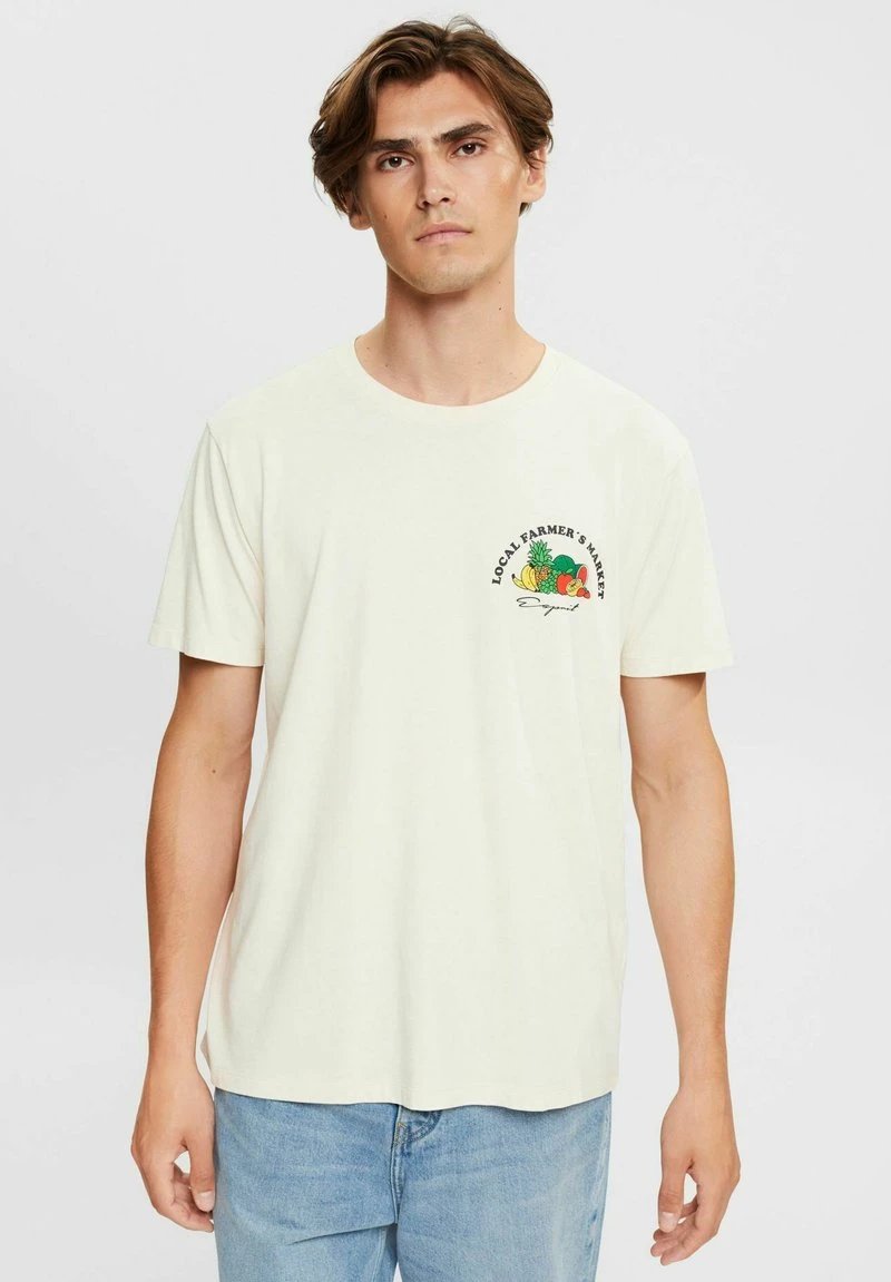 ESPRIT MIT BRUST PRINT - T-Shirt Print - Cream Beige 3 ESPRIT MIT BRUST PRINT - T-Shirt Print - Cream Beige