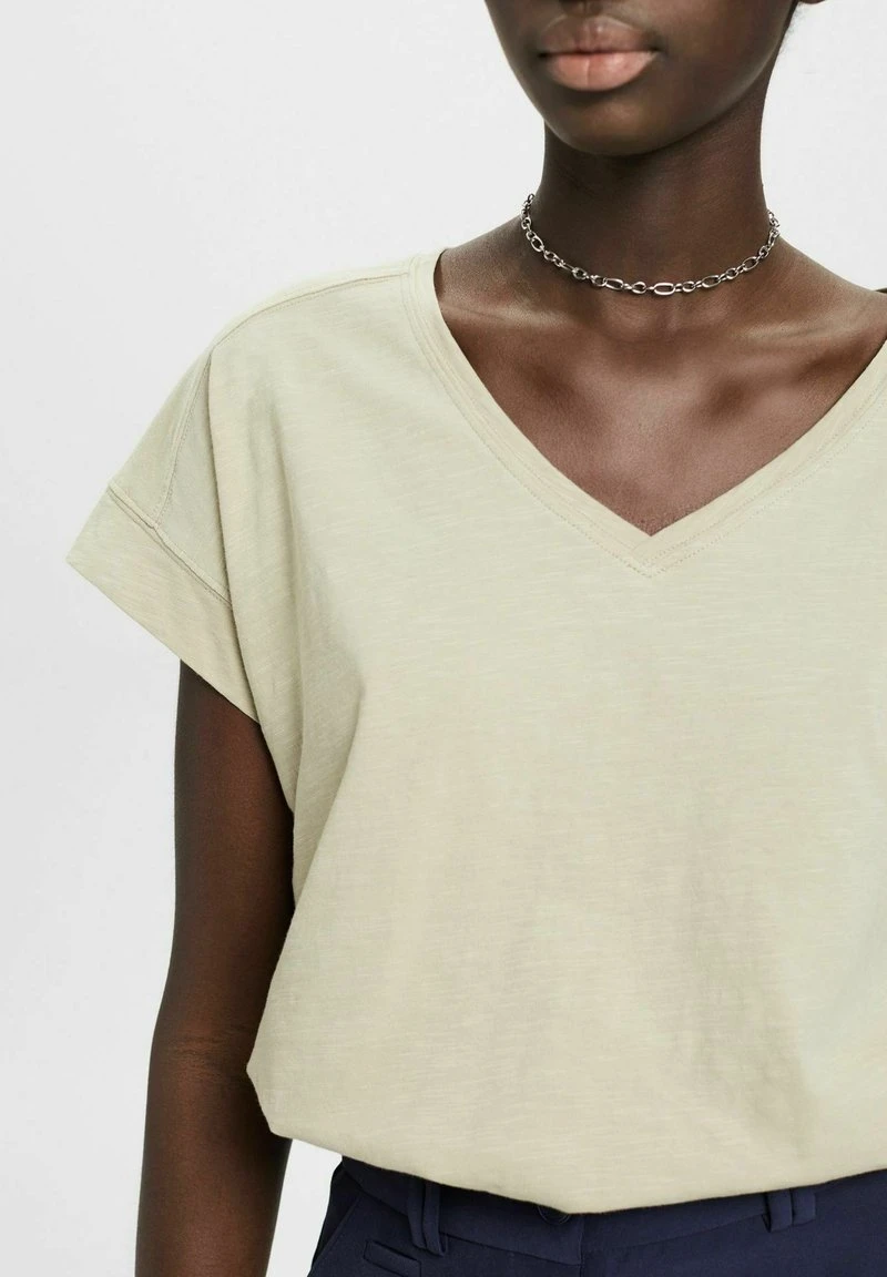 ESPRIT MIT V AUSSCHNITT - T-Shirt Basic - Dusty Green 7 ESPRIT MIT V AUSSCHNITT - T-Shirt Basic - Dusty Green – Bild 5