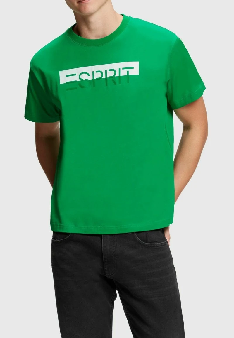 ESPRIT MIT LOGO-AUFNÄHER - T-Shirt Print - Green 3 ESPRIT MIT LOGO-AUFNÄHER - T-Shirt Print - Green