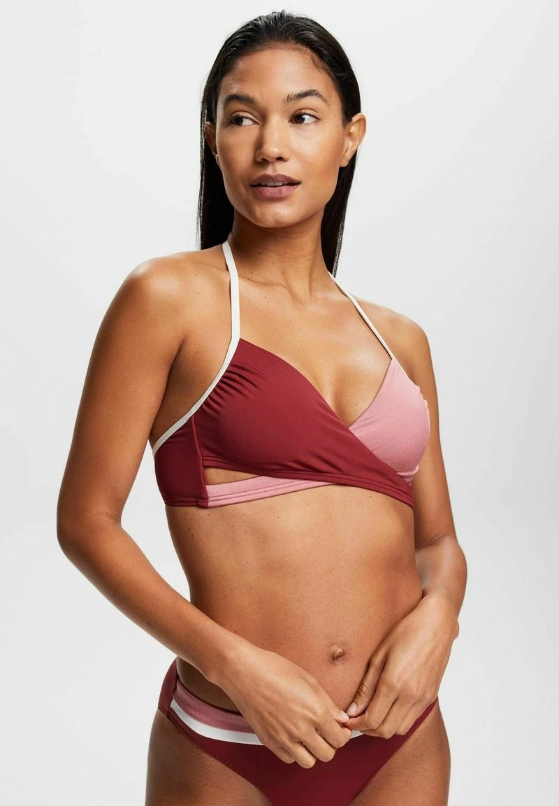 ESPRIT TAYRONA WATTIERTES IN WICKELFORM - Bikini-Top - Dark Red 3 ESPRIT TAYRONA WATTIERTES IN WICKELFORM - Bikini-Top - Dark Red