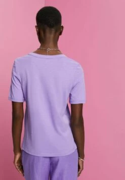 ESPRIT MIT U AUSSCHNITT - T-Shirt Basic - Purple -Esprit 62ae58460c6e4a43b6dce60b4b81a91b