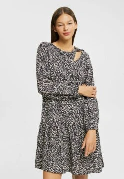 ESPRIT MIT MUSTER UND CUTOUT - Freizeitkleid - Anthracite