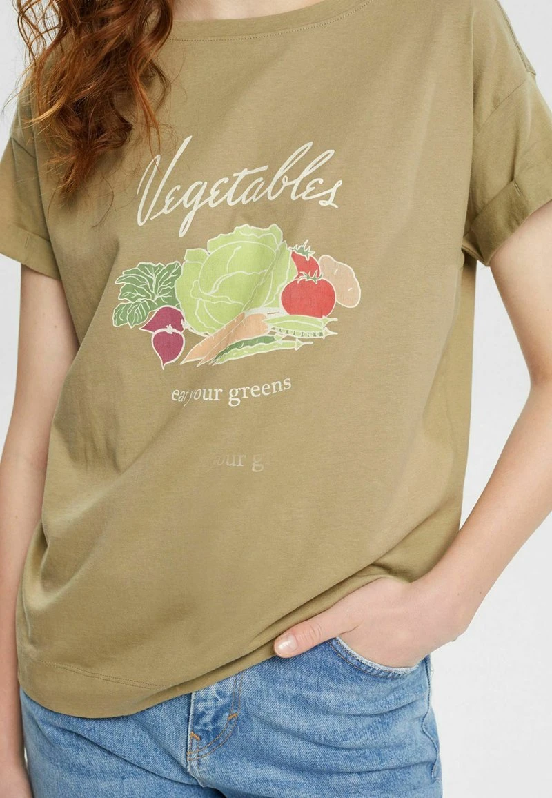 ESPRIT T-Shirt Print - Pale Khaki 6 ESPRIT T-Shirt Print - Pale Khaki – Bild 4