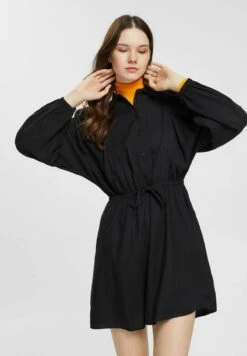 Edc By Esprit MIT DURCHZUGBAND - Blusenkleid - Black