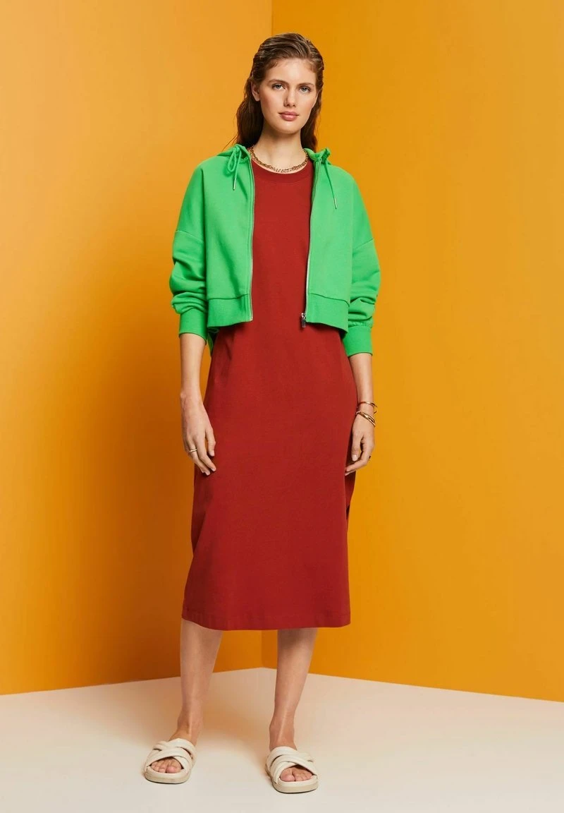 Edc By Esprit Dress - Jerseykleid - Terracotta New 3 Edc By Esprit Dress - Jerseykleid - Terracotta New