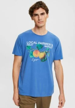 ESPRIT MIT PRINT - T-Shirt Print - Blue