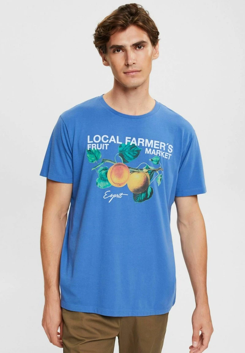 ESPRIT MIT PRINT - T-Shirt Print - Blue 3 ESPRIT MIT PRINT - T-Shirt Print - Blue