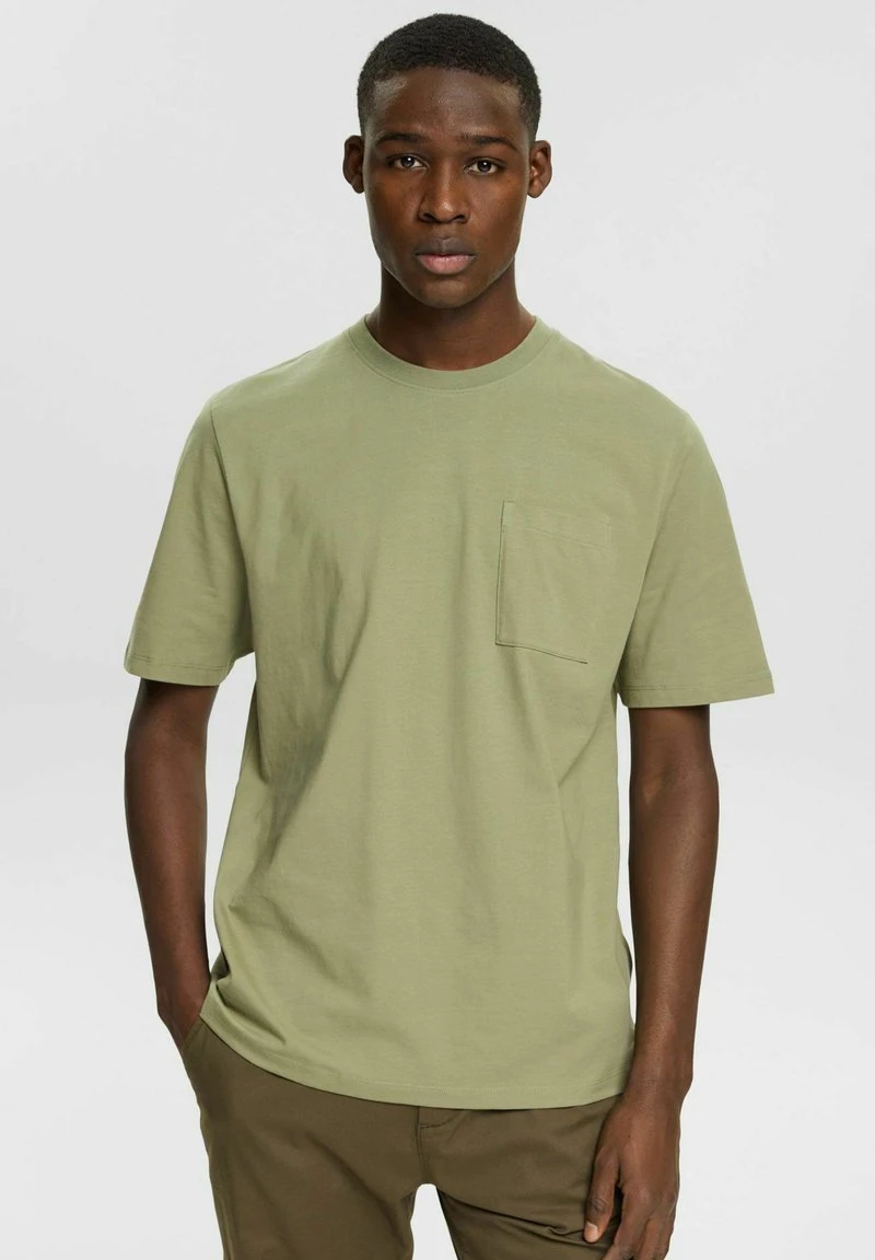 Edc By Esprit T-Shirt Basic - Light Khaki 3 Edc By Esprit T-Shirt Basic - Light Khaki