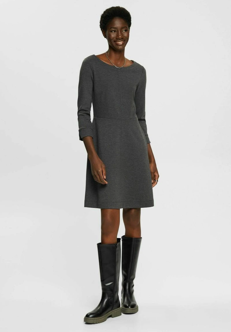 ESPRIT AUS PUNTO - Jerseykleid - Gunmetal 4 ESPRIT AUS PUNTO - Jerseykleid - Gunmetal – Bild 2