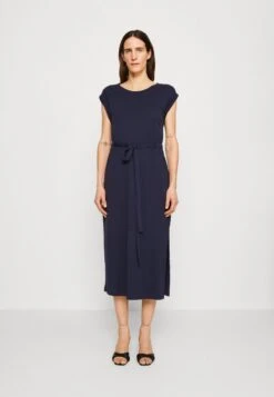 ESPRIT DRESS BELT - Jerseykleid - Navy