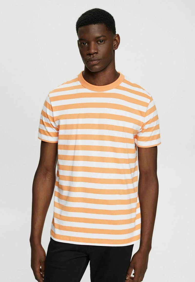 ESPRIT GESTREIFTES MIT RUNDHALSAUSSCHNITT - T-Shirt Print - Golden Orange 3 ESPRIT GESTREIFTES MIT RUNDHALSAUSSCHNITT - T-Shirt Print - Golden Orange