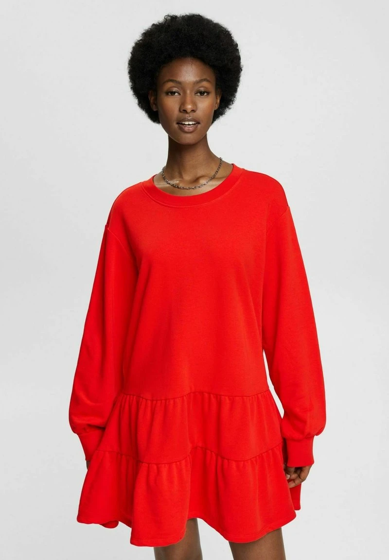 Edc By Esprit TERRY - Strickkleid - Red 3 Edc By Esprit TERRY - Strickkleid - Red