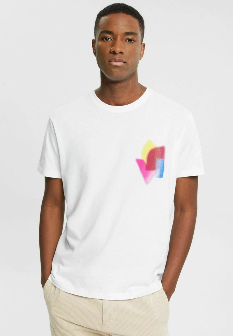 Edc By Esprit MIT PRINT AUF BRUSTHÖHE - T-Shirt Print - White 3 Edc By Esprit MIT PRINT AUF BRUSTHÖHE - T-Shirt Print - White
